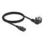 Maitinimo laidas DELOCK CEE 7/7 90° kampu iki IEC C13, 1 m, 3×0,75 mm², H05VV-F, 250 V