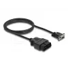 DELOCK adapteris OBD‑2 kištukas į DB‑9 lizdą, Cat5e, juodas, 1,15 m