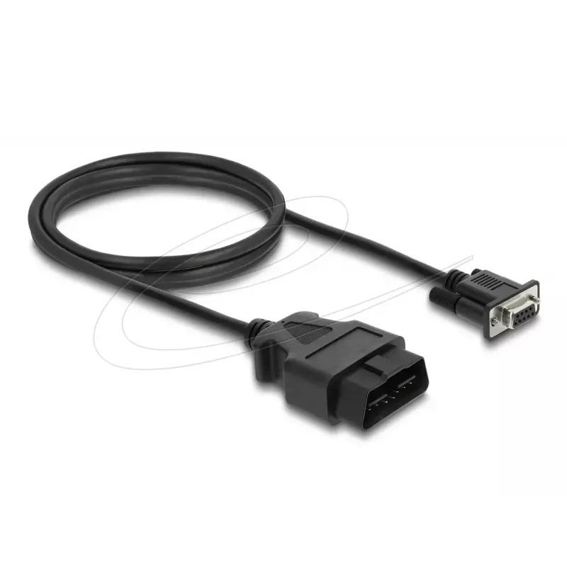 DELOCK adapteris OBD‑2 kištukas į DB‑9 lizdą, Cat5e, juodas, 1,15 m