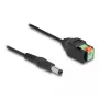 DeLOCK DC kabelis 2,1 x 5,5 mm kištukas į 2 kontaktų gnybtų bloką 15 cm