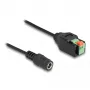 DeLOCK adapteris DC 2,1 x 5,5 mm kištukas į 2 kontaktų gnybtų bloką 15 cm