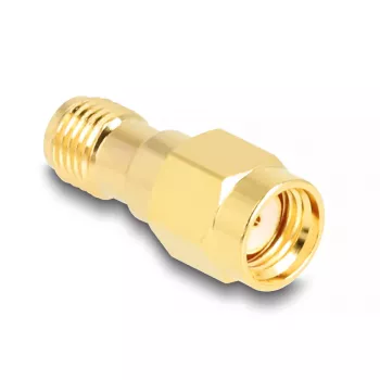 DeLOCK adapter RP-SMA vyriškas į SMA moterišką HBI59-1, jungties tipas SMA, skersmuo 8 mm