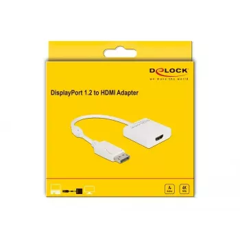 Adapteris DisplayPort 1.2 (vyriškas) į HDMI (moteriška) 4K DeLOCK 63586
