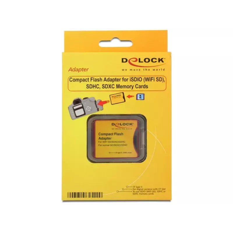 DeLOCK 62542 SD/SDHC/SDXC kortelių adapteris į CompactFlash