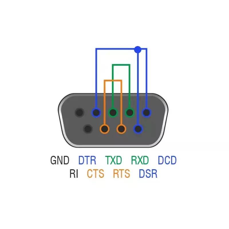 RS-232 DB9 kištukinis adapteris DeLOCK 65843