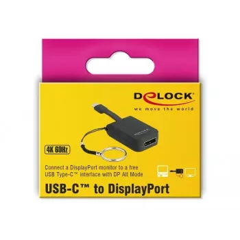 Vaizdo kabelio adapteris DeLOCK 63940 USB Type-C į DisplayPort 0,03 m