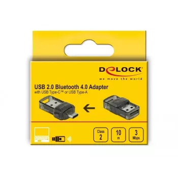 „Bluetooth“ adapteris DeLOCK USB 2.0 4.0 2 in 1 Type-C Type-A
