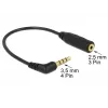 Garso adapterio kabelis DeLOCK 0,175 m 3,5 mm / 2,5 mm juodas