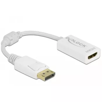 Adapteris DisplayPort 1.1 (vyriškas) į HDMI (moteriška) pasyvus baltas DeLOCK 61015