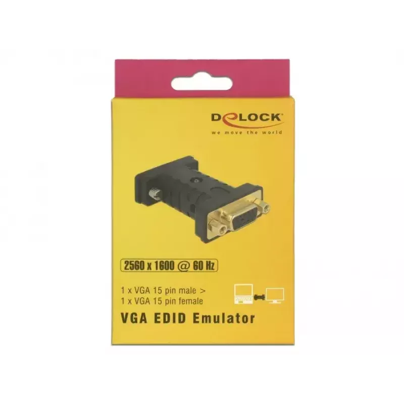 VGA (D-Sub) lyties keitiklis su EDID emuliacija DeLOCK 63326