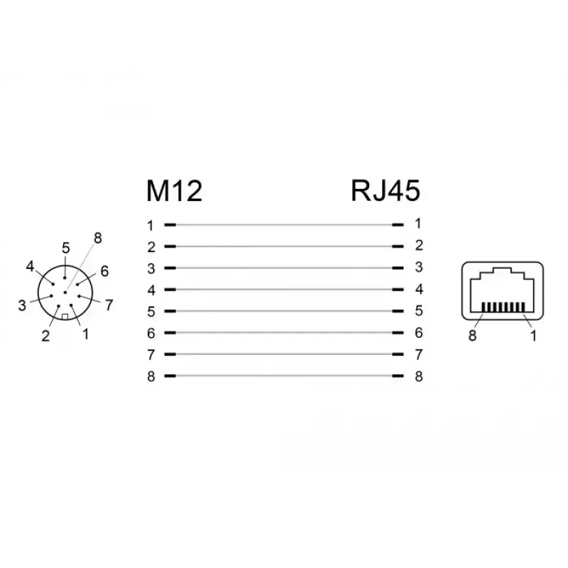 Adapteris lyties keitiklis DeLOCK 66314 M12 RJ45 juodas