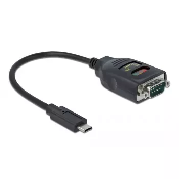 Adapteris USB Type-C į 1 x Serial RS-232 DB9 DeLOCK 64038