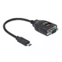 Adapteris USB Type-C į 1 x Serial RS-232 DB9 DeLOCK 64038
