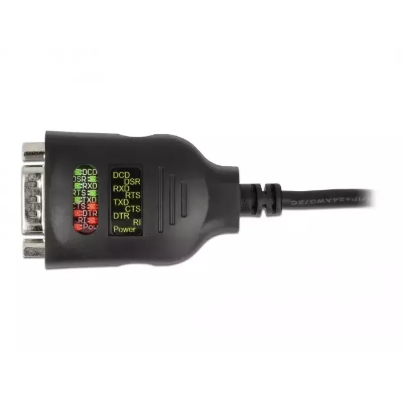 USB Type-C į RS-232 DB9 adapteris DeLOCK 90414 su LED testeriu