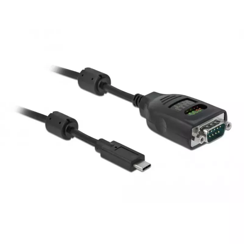 USB Type-C į RS-232 DB9 adapteris DeLOCK 90414 su LED testeriu