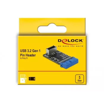 USB adapteris DeLOCK 41981 Type-E Key A smeigtukų lizdas vidinis į Key A lizdą vidinį