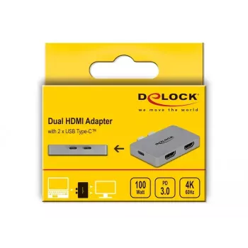 Dvigubas HDMI adapteris DeLOCK 64123, skirtas MacBook