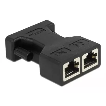 Adapteris DeLOCK D-Sub 15 pin (moteriškas) į 2 × RJ45 (moteriškas) AUI 66806