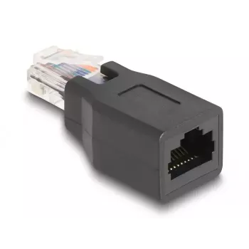DeLOCK 66991 laidų jungtis RJ45/RJ48/RJ50 juoda vyriškas/moteriškas
