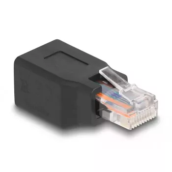 DeLOCK 66991 laidų jungtis RJ45/RJ48/RJ50 juoda vyriškas/moteriškas