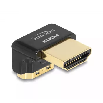 DeLOCK HDMI adapteris kištukas-lizdas 90° žemyn 8K 60 Hz metalinis