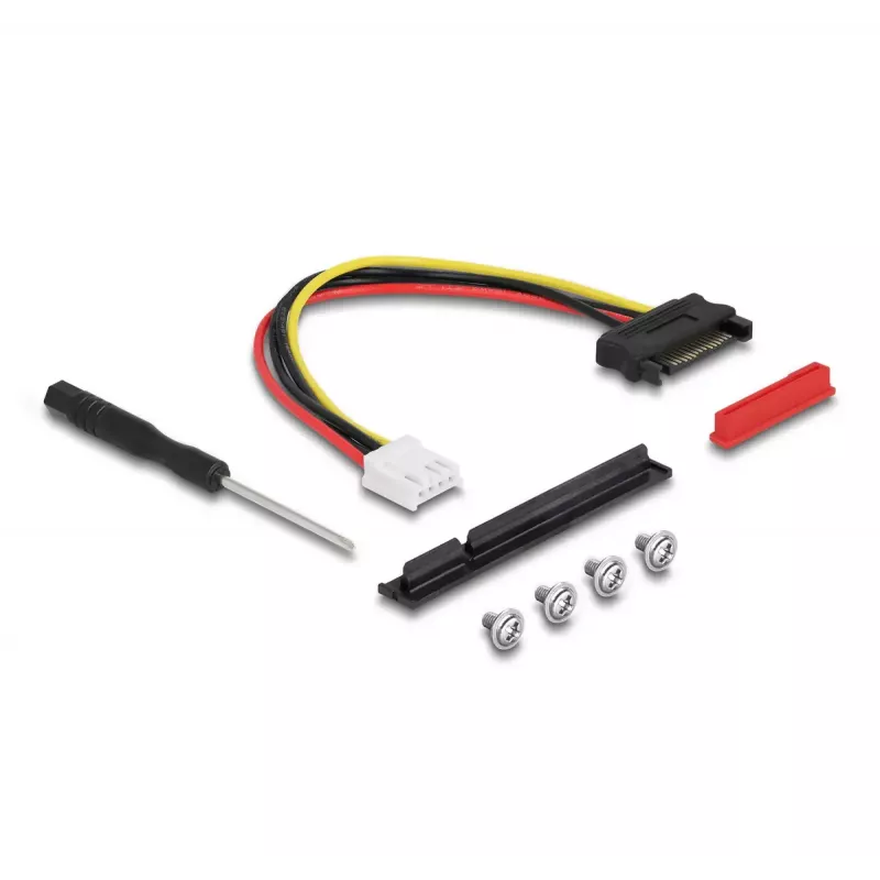 DeLOCK M.2 Key A+E į PCIe x8 NVMe adapteris su kampuota jungtimi ir 20 cm laidu