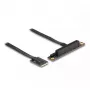 DeLOCK M.2 Key A+E į PCIe x8 NVMe adapteris su kampuota jungtimi ir 20 cm laidu