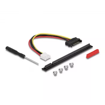DeLOCK M.2 Key A+E į PCIe x16 NVMe adapteris su kampu ir 20 cm laidu