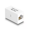 Delock 88134 RJ45–RJ45 adapteris (lizdas–lizdas), Cat.6A UTP, baltas