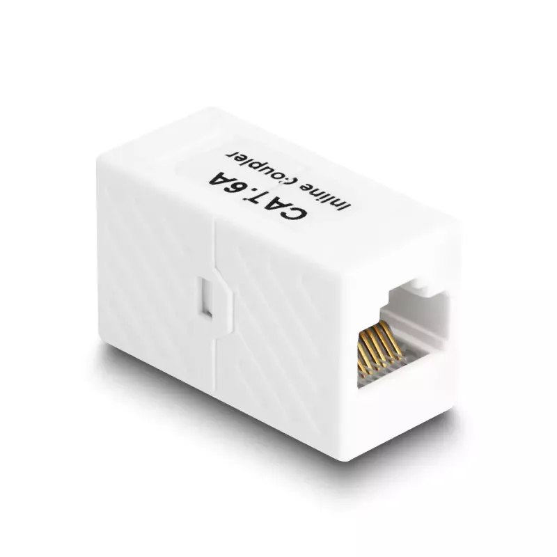 Delock 88134 RJ45–RJ45 adapteris (lizdas–lizdas), Cat.6A UTP, baltas