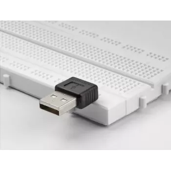 DeLOCK USB 2.0 adapteris, tipas A, kištukas, 90° kampu, juodas