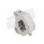 Keystone modulis DELOCK 87160 — F jungtis į F jungtį, pilkas, 60,1×59,4×21,6 mm
