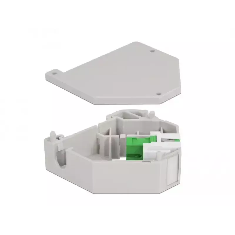 Keystone modulis DELOCK 87165 — SC–SC adapteris, žalia/pilka/balta, 60,1×59,4×21,6 mm