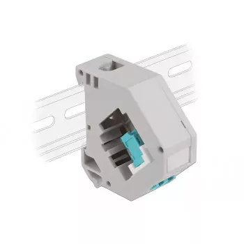 Keystone modulis DELOCK 87194 su LC-LC jungtimis, akvamarino/pilka/balta, 60,1×59,4×21,6 mm
