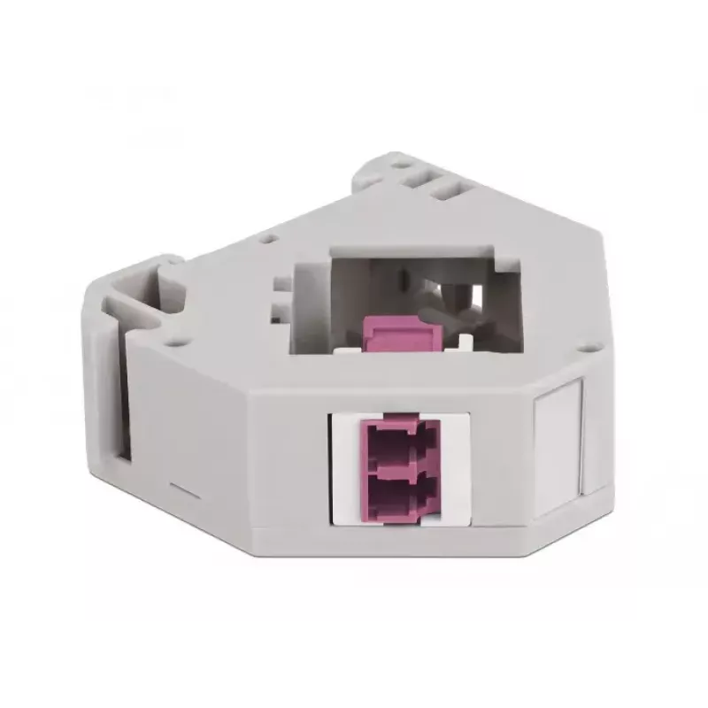 Keystone modulis DELOCK 87195 su LC-LC jungtimis, pilkas/violetinis/baltas, 60,1×59,4×21,6 mm
