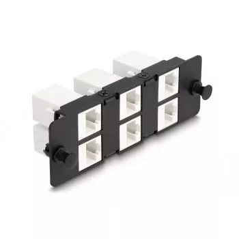 DeLOCK Keystone adapterio skydelis 6 prievadų juodas plokščias RJ-45