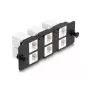 DeLOCK Keystone adapterio skydelis 6 prievadų juodas plokščias RJ-45