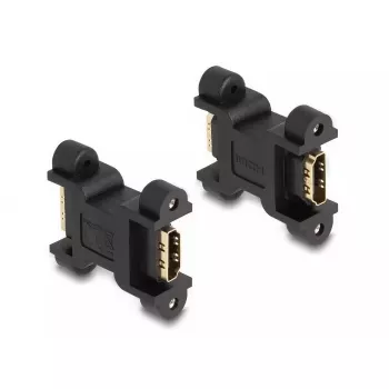 DeLOCK HDMI adapteris motina-motina su varžtiniu tvirtinimu 66068 Juodas