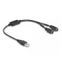 DeLOCK 61061 PS/2 kabelis 0,43 m 2x 6-p Mini-DIN USB A juodas