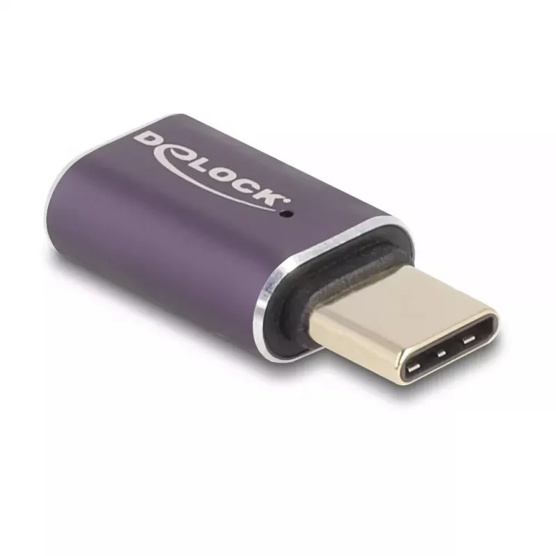 DeLOCK USB adapteris 40 Gbps USB Type-C PD 3.1 240 W vyriškas į moterišką prievado apsauga 8K 60 Hz metalinis