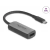 Kabelio adapteris DELOCK 64264 USB Type-C į HDMI, DP Alt režimas, 8K 60Hz HDR, 0,17 m, aliuminis, juoda/pilka