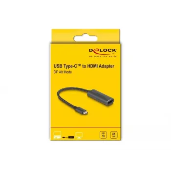 Vaizdo kabelio adapteris DeLOCK 64229 0,2 m USB Type-C į HDMI juodas