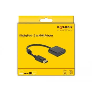 Adapteris DisplayPort 1.2 (vyriškas) į HDMI (moteriška) 4K aktyvus DeLOCK 63585