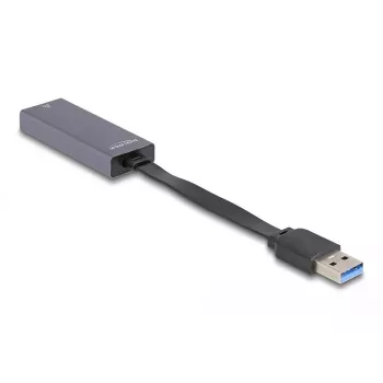 DeLOCK 66247 adapteris USB-A į RJ45, sulankstoma jungtis, 0,09 m, pilka