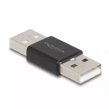 DeLOCK adapteris lyties keitiklis USB 2.0 Type-A vyras į vyrą metalinis