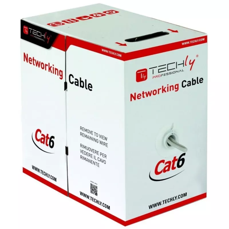 Techly ITP-C6U-RI tinklo kabelis 305 m Cat6 U/UTP (UTP) pilka