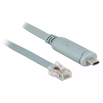 USB 2.0 laidinis adapteris DeLOCK 89892 USB Type-A – RJ45, 5 m, pilkas