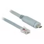 Serijinis kabelis DeLOCK 89893 USB 2.0 Type-C RJ45 pilkas 1 m