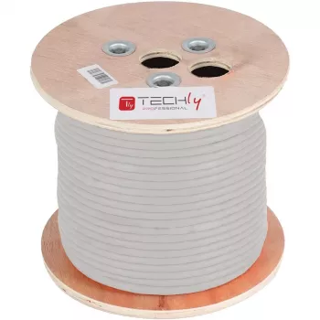 Techly ITP-C5F-305-RIS tinklo kabelis 305 m Cat5e F/UTP (FTP) pilka