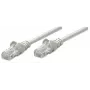 Intellinet tinklo jungiamasis laidas, Cat6, 15 m, pilka, CCA, U/UTP, PVC, RJ45, auksuoti kontaktai, su apsauga nuo užkliuvimo, su gaubtu, viso gyvenimo garantija
